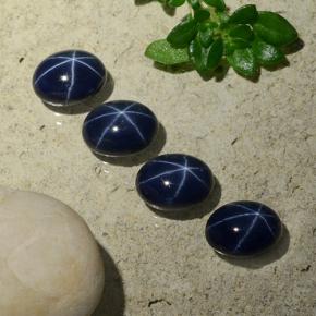 5,37 ct natürliche blauer Stern-Saphir-Edelsteine, Oval Schliff, Lichtundurchlässig