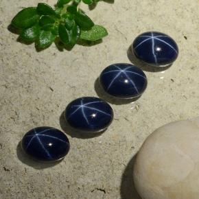 5,37 ct natürliche blauer Stern-Saphir-Edelsteine, Oval Schliff, Lichtundurchlässig