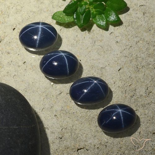 6.34ctw Natürlicher Tiefes Marineblau Sternsaphir, Oval, Lichtundurchlässig