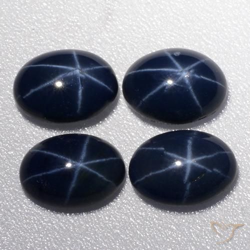 4.29ctw Natürlicher tiefblau Sternsaphir, Oval, Lichtundurchlässig