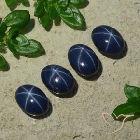 5,24 ct natürliche blauer Stern-Saphir-Edelsteine, Oval Schliff, Lichtundurchlässig