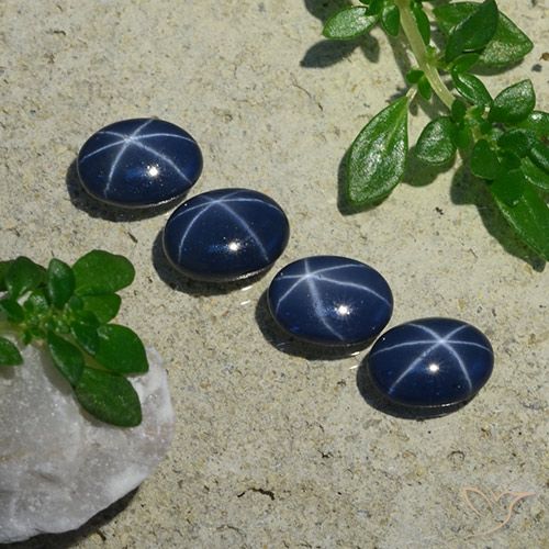 4.08ctw Natürlicher tiefblau Sternsaphir, Oval, Lichtundurchlässig