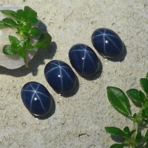 5,20 ct natürliche blauer Stern-Saphir-Edelsteine, Oval Schliff, Lichtundurchlässig