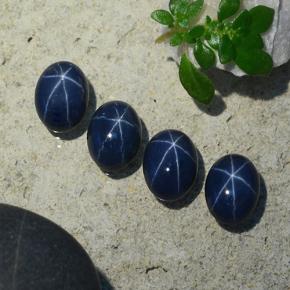 5,06 ct natürliche blauer Stern-Saphir-Edelsteine, Oval Schliff, Lichtundurchlässig