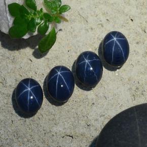 5,06 ct natürliche blauer Stern-Saphir-Edelsteine, Oval Schliff, Lichtundurchlässig