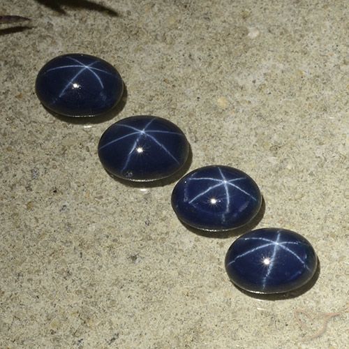 4.90ctw Natürlicher dunkelblau Sternsaphir, Oval, Lichtundurchlässig