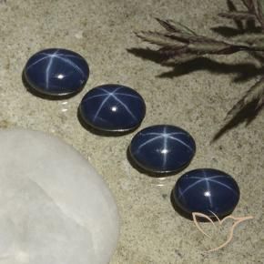 5.26 ct natürliche tiefblau Sternsaphir-Edelsteine, Oval, Lichtundurchlässig
