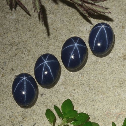 4.57ctw Natürlicher tiefblau Sternsaphir, Oval, Lichtundurchlässig