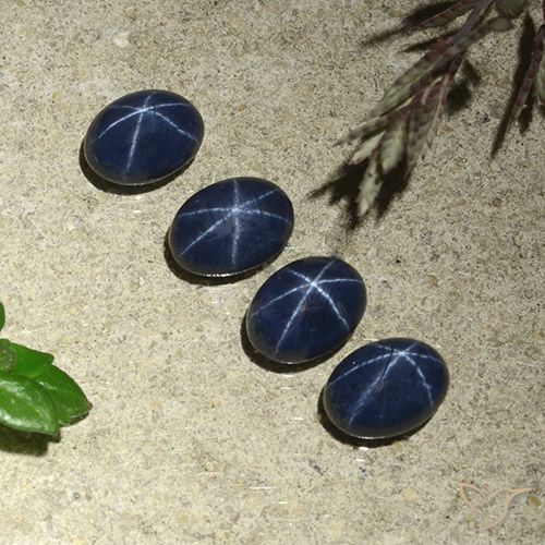5.60ctw Natürlicher dunkelblau Sternsaphir, Oval, Lichtundurchlässig