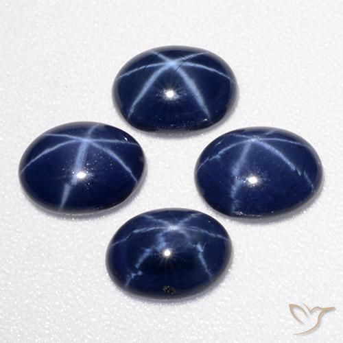 3,49 ct natürliche blauer Stern-Saphir-Edelsteine, Oval Schliff, Lichtundurchlässig