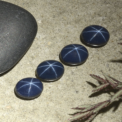 5,03 ct natürliche blauer Stern-Saphir-Edelsteine, Oval Schliff, Lichtundurchlässig