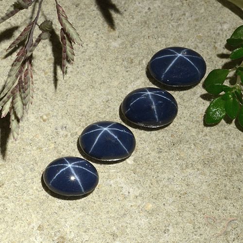 4.58ctw Natürlicher tiefblau Sternsaphir, Oval, Lichtundurchlässig
