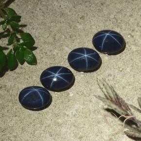 3.80 ct natürliche tiefblau Sternsaphir-Edelsteine, Oval, Lichtundurchlässig