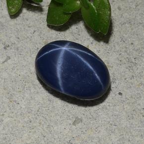 1,07 ctw natürlicher blauer Stern-Saphir, Oval Schliff, Lichtundurchlässig