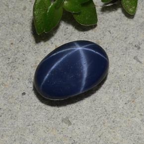 1,07 ctw natürlicher blauer Stern-Saphir, Oval Schliff, Lichtundurchlässig