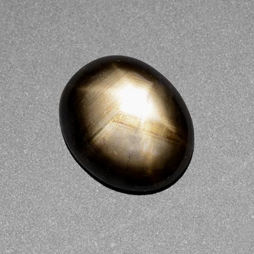 2,39 ctw natürlicher schwarzer Stern-Saphir, Oval Schliff, Lichtundurchlässig