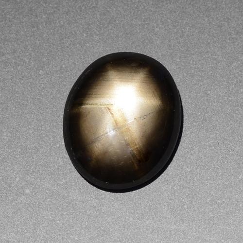 2,39 ctw natürlicher schwarzer Stern-Saphir, Oval Schliff, Lichtundurchlässig