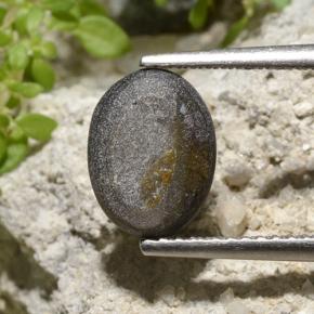 9,17 ctw natürlicher Schwarz Sternsaphir, Oval Schliff, Lichtundurchlässig