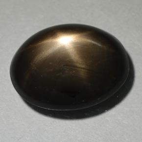 9,17 ctw natürlicher Schwarz Sternsaphir, Oval Schliff, Lichtundurchlässig