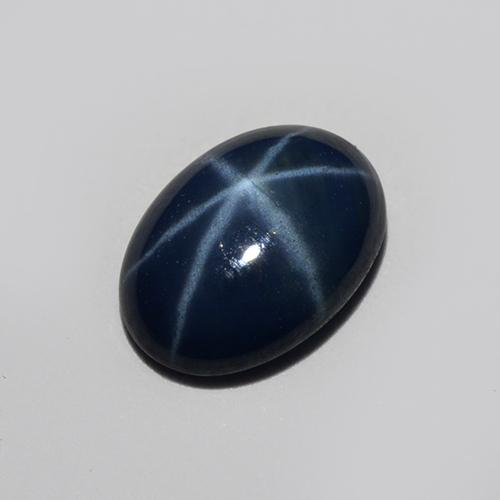 0,85 ctw natürlicher blauer Stern-Saphir, Oval Schliff, Lichtdurchlässig