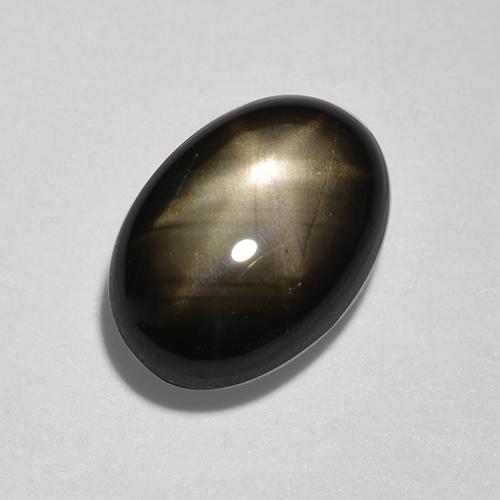 9,17 ctw natürlicher Schwarz Sternsaphir, Oval Schliff, Lichtundurchlässig