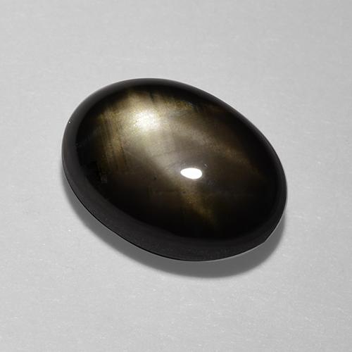 9,17 ctw natürlicher Schwarz Sternsaphir, Oval Schliff, Lichtundurchlässig