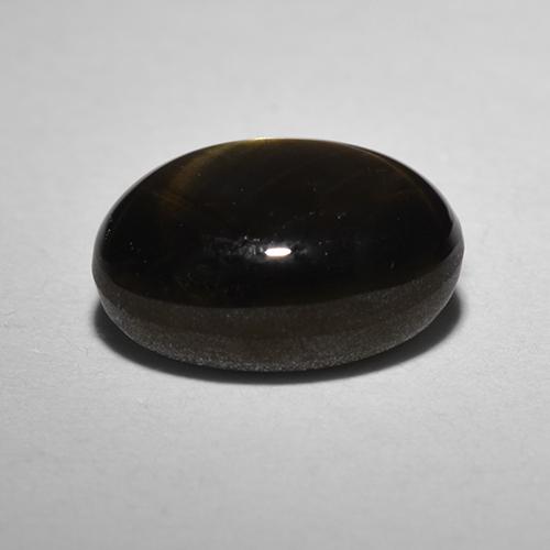 9,17 ctw natürlicher Schwarz Sternsaphir, Oval Schliff, Lichtundurchlässig