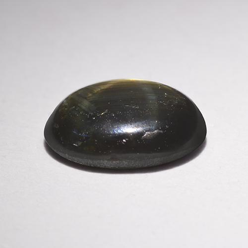 1,47 ctw natürlicher schwarzer Stern-Saphir, Oval Schliff, Lichtundurchlässig