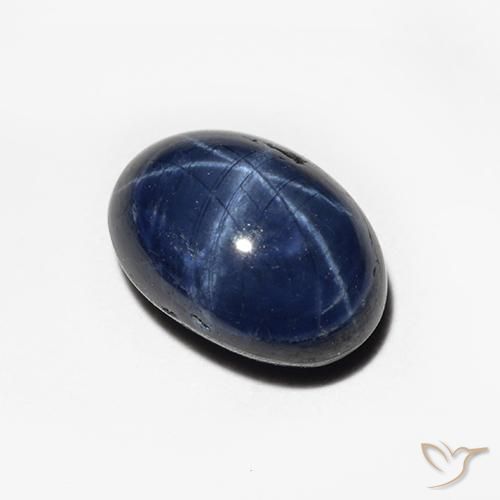 9,17 ctw natürlicher Mitternachtsblau Sternsaphir, Oval, Lichtundurchlässig