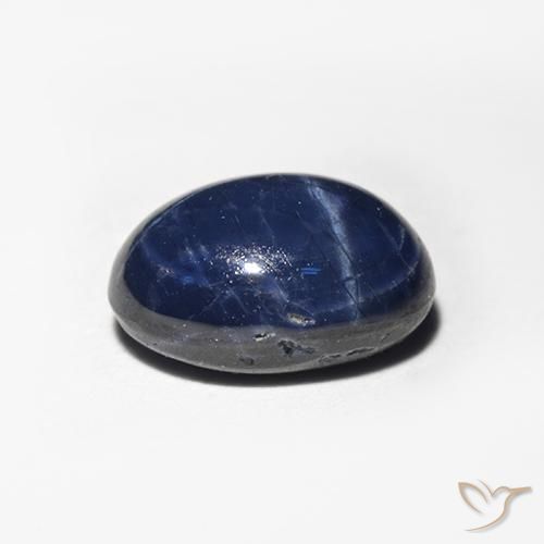 9,17 ctw natürlicher Mitternachtsblau Sternsaphir, Oval, Lichtundurchlässig
