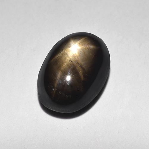 1,87 ctw natürlicher schwarzer Stern-Saphir, Oval Schliff, Lichtundurchlässig