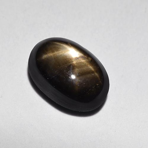 1,87 ctw natürlicher schwarzer Stern-Saphir, Oval Schliff, Lichtundurchlässig