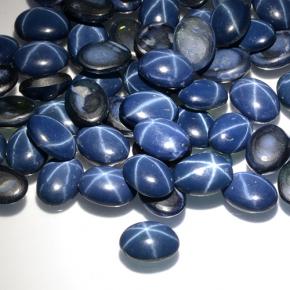 1,05 ctw natürlicher blauer Stern-Saphir, Oval Schliff, Lichtundurchlässig
