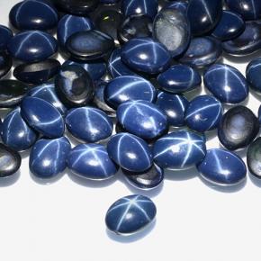 1,05 ctw natürlicher blauer Stern-Saphir, Oval Schliff, Lichtundurchlässig