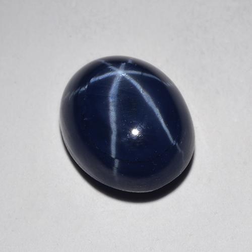 4,76 ctw natürlicher blauer Stern-Saphir, Oval Schliff, Lichtundurchlässig
