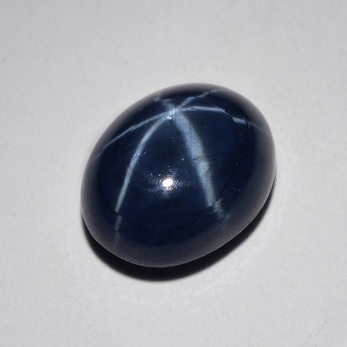 4,76 ctw natürlicher blauer Stern-Saphir, Oval Schliff, Lichtundurchlässig