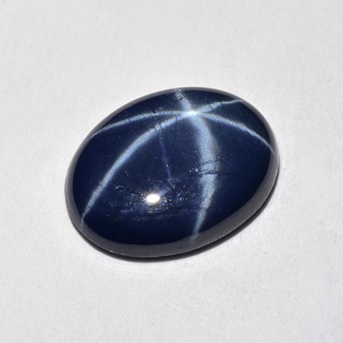 2,57 ctw natürlicher blauer Stern-Saphir, Oval Schliff, Lichtdurchlässig