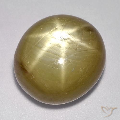 22.13ct Natürlicher Orangenes Gold Sternsaphir, Oval, Lichtundurchlässig