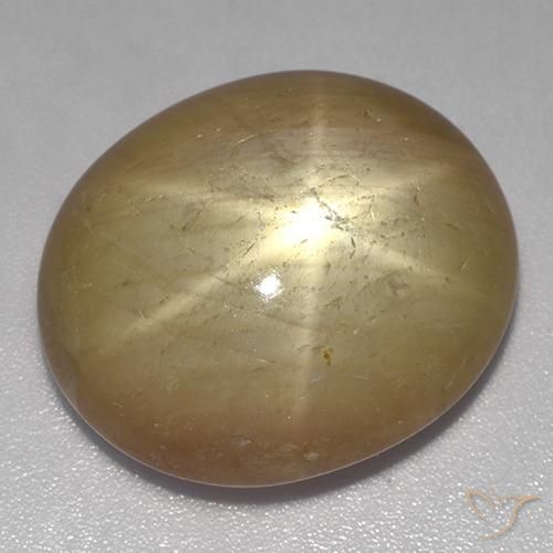 9,17 ctw natürlicher Orangenes Gold Sternsaphir, Oval, Lichtundurchlässig