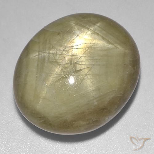 44.94ct Natürlicher Erdiges Gelb Sternsaphir, Oval, Lichtundurchlässig