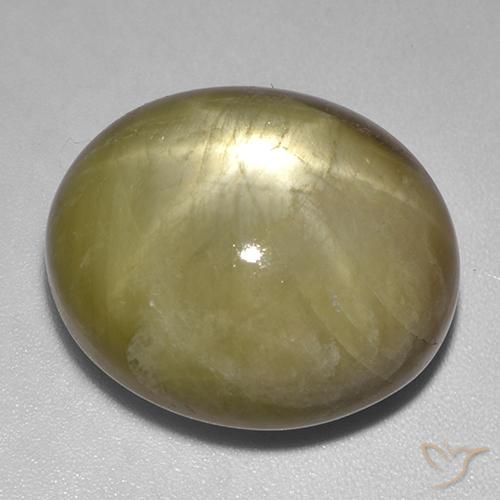 48.29ct Natürlicher Erdiges Gelb Sternsaphir, Oval, Lichtundurchlässig