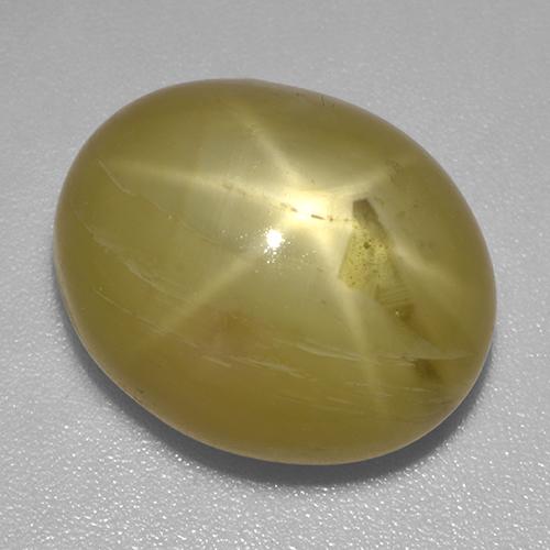 18,61 ctw natürlicher goldener Stern-Saphir, Oval Schliff, Lichtundurchlässig
