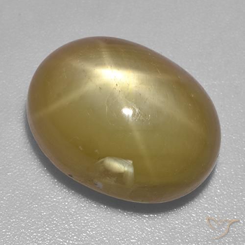 9,17 ctw natürlicher Orangenes Gold Sternsaphir, Oval, Lichtundurchlässig