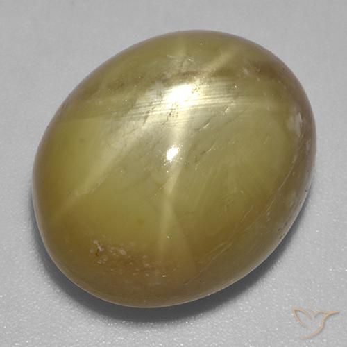 22.44ct Natürlicher gold-gelb Sternsaphir, Oval, Lichtundurchlässig