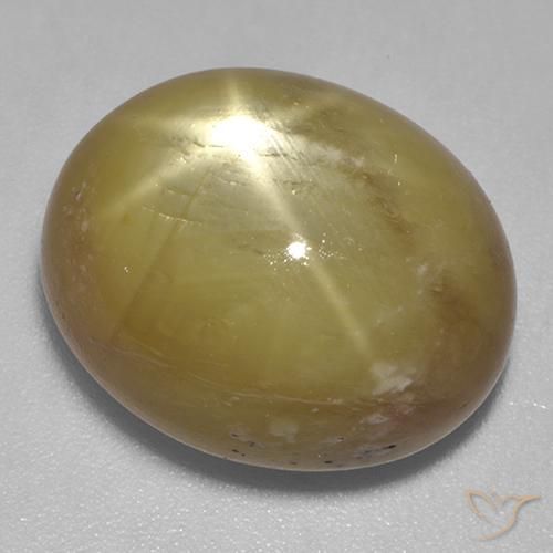 9,17 ctw natürlicher gold-gelb Sternsaphir, Oval, Lichtundurchlässig