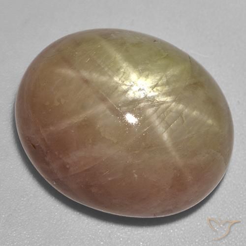 29.51ct Natürlicher Orangenes Gold Sternsaphir, Oval, Lichtundurchlässig