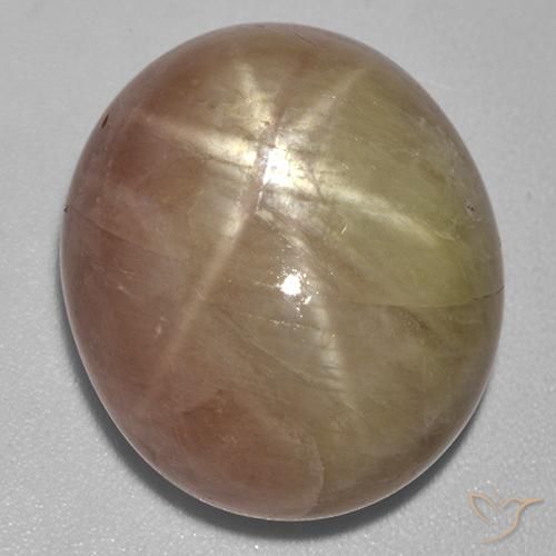 9,17 ctw natürlicher Orangenes Gold Sternsaphir, Oval, Lichtundurchlässig