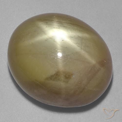 9,17 ctw natürlicher Orangenes Gold Sternsaphir, Oval, Lichtundurchlässig