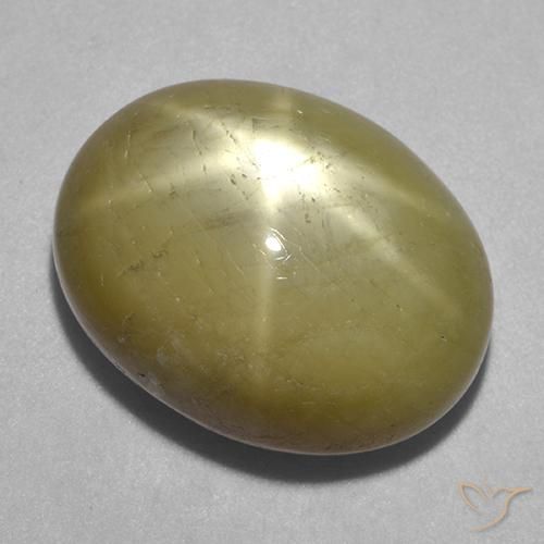31.68ct Natürlicher gold-gelb Sternsaphir, Oval, Lichtundurchlässig