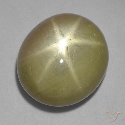 32.10ct Natürlicher gold-gelb Sternsaphir, Oval, Lichtundurchlässig